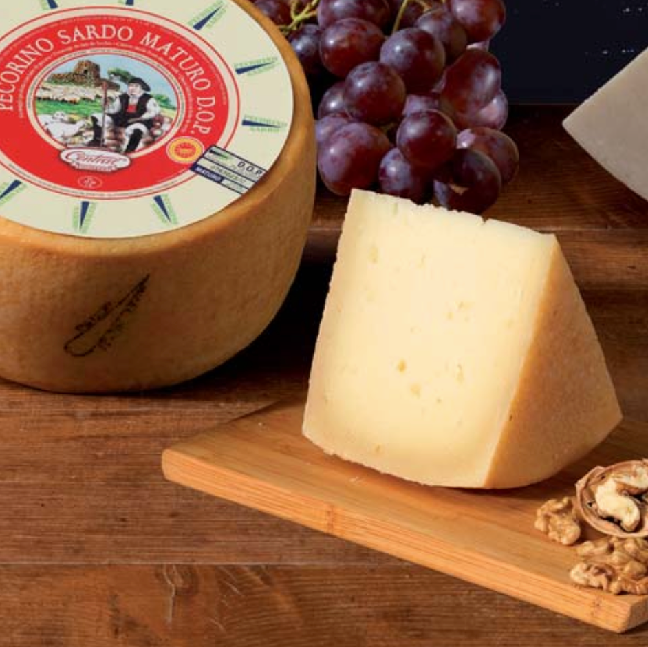 Mature Sardinian Pecorino Romano DOP sheep cheese