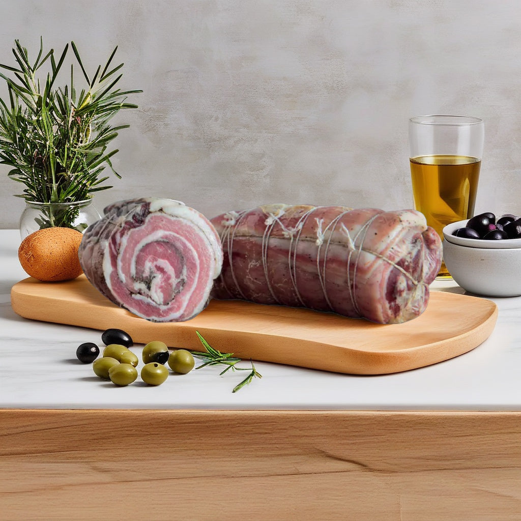 Rolled Bacon Large Aged Salami