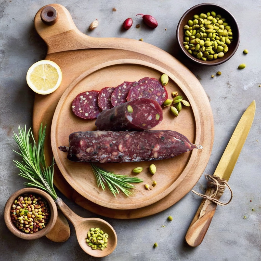 Genuine Salami With Pistachio Large Aged Salami